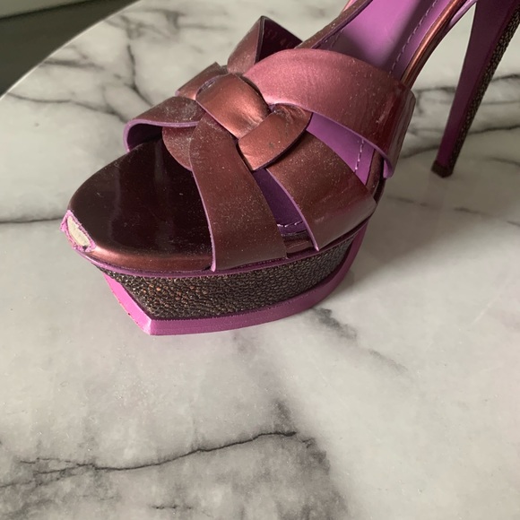 YSL Tribute Stingray heel - platform sandals - Picture 11 of 14